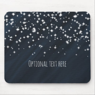 Blue & Sparkle Stars Elegant Glamour Mouse Mat