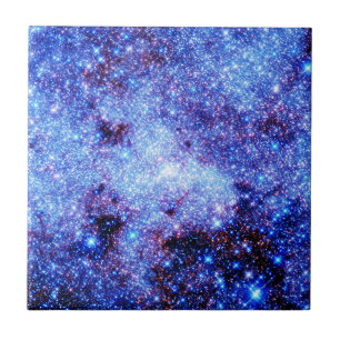 Blue Sparkle Stars Tile
