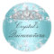 Blue Sparkle Tiara & Stars Quinceanera Sticker