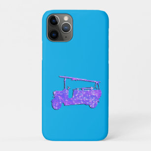 Blue Sparkle Vintage Fire Truck, iPhone 11 Pro Case
