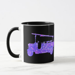 Blue Sparkle Vintage Fire Trucks, Mug