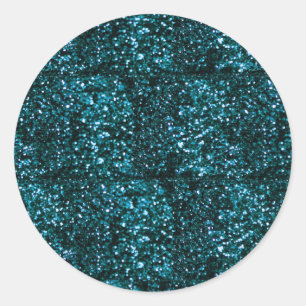 Blue Sparkles Classic Round Sticker