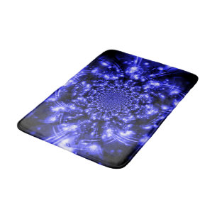 Blue Sparkling Lights Bath Mat