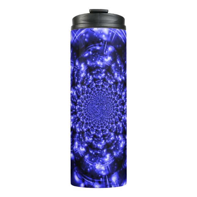 Blue Sparkling Lights Thermal Tumbler (Front)