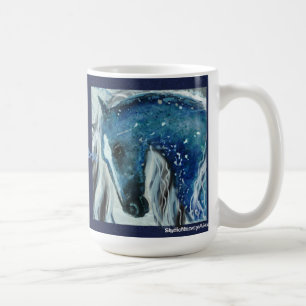 Blue Speckle Horse Mug