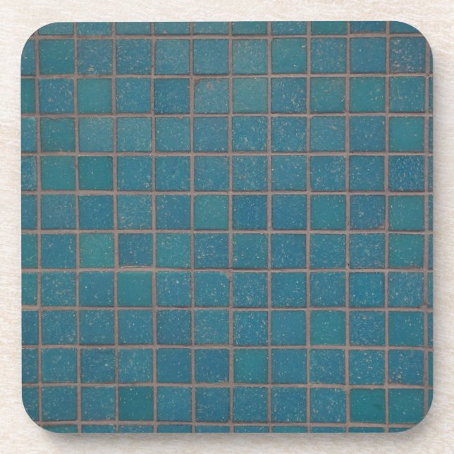 blue speckled tiles coaster (Front)