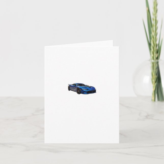 Blue Speed Demon Sticker  Card (Front)