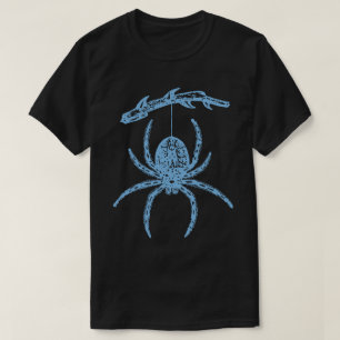 Blue Spider Hanging From Branch T-Shirt