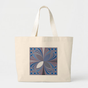 Blue spider large tote bag