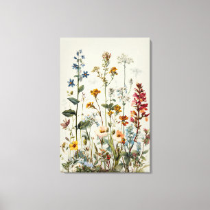 Blue Spike Wildflower Bouquet Canvas Print