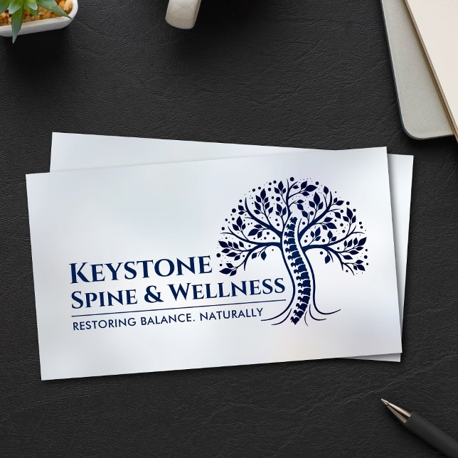 Blue Spine Tree  Business Card (Creator Uploaded)