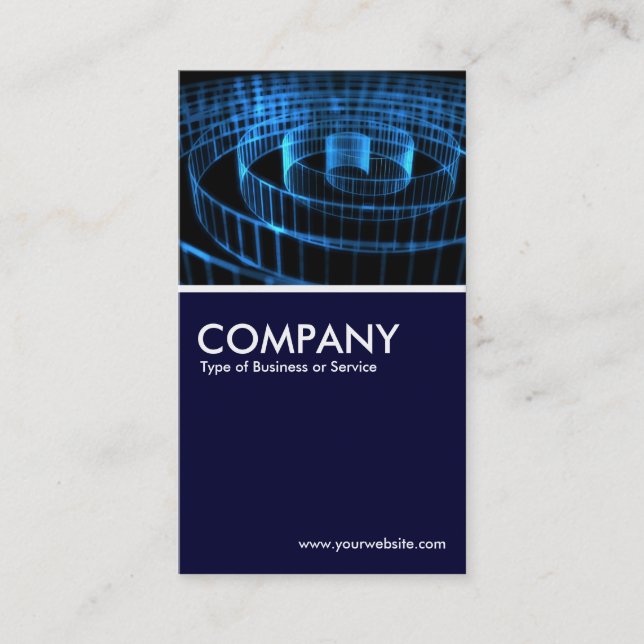 Blue Spiral Business Card (Front)