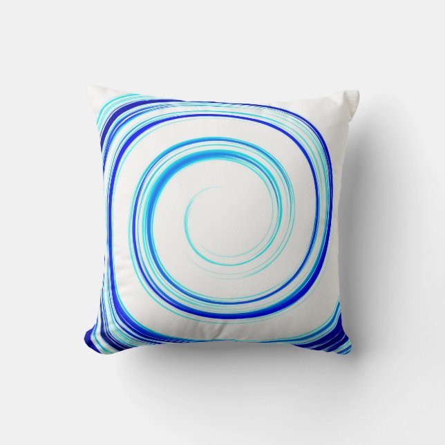 Blue Spiral Cushion (Front)