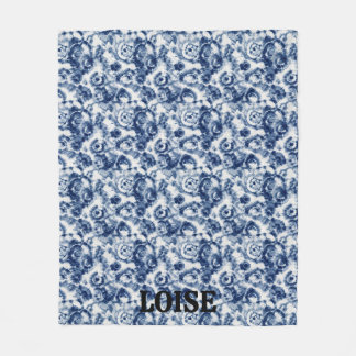 Blue Spiral Custom Fleece Blanket