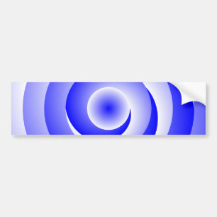 Blue Spiral Illusion by Kenneth Yoncich Bumper Sticker
