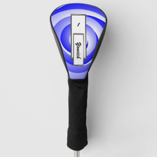 Blue Spiral Illusion by Kenneth Yoncich Golf Head Cover