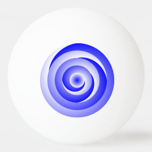 Blue Spiral Illusion by Kenneth Yoncich Ping Pong Ball
