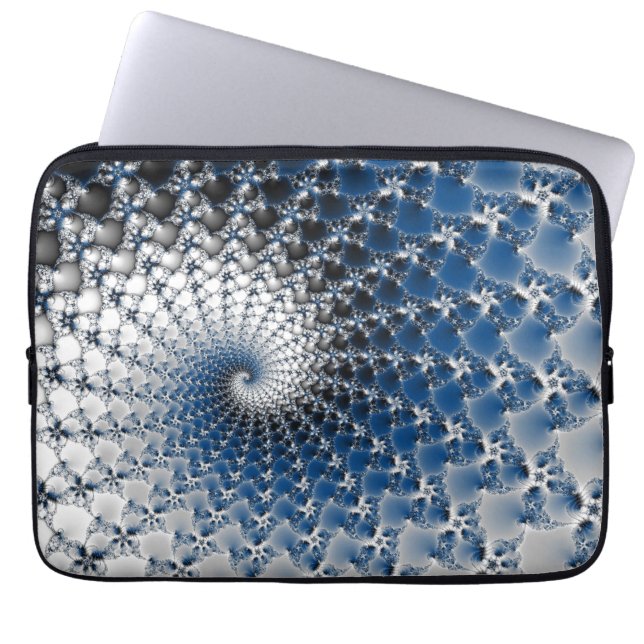 Blue Spiral Laptop Sleeve (Front)