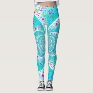 Blue Spiral Leggings