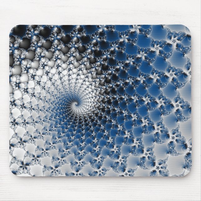 Blue Spiral Mouse Mat (Front)