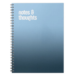 Blue Spiral Notebook – "Notes & Thought" journal