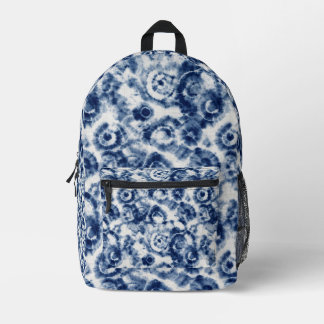 Blue Spiral Tie Dye Backpack