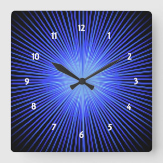 Blue Spirit Circle Square Wall Clock