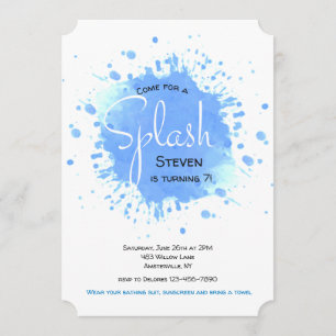 Blue Splash Invitation