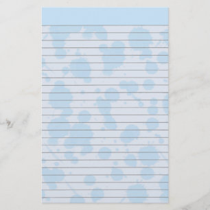 Blue Splash Lined Stationery