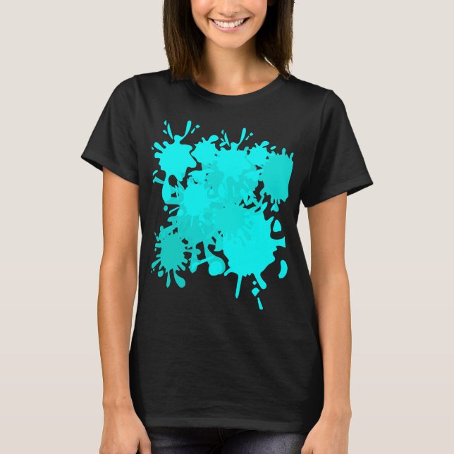 Blue splash paint T-Shirt (Front)