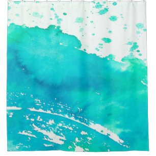 blue splash shower curtain