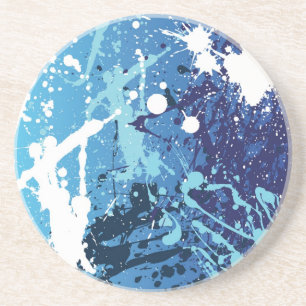 Blue Splatter Coaster