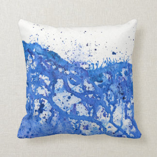 Blue Splatter Cushion