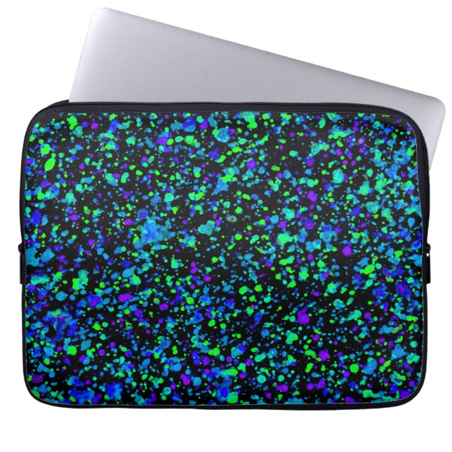 Blue Splatter - Laptop Sleeve (Front)
