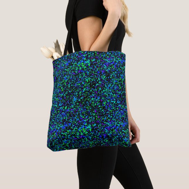 Blue Splatter - Tote Bag (Close Up)