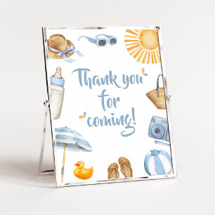 Blue Splish Splash Thank you for Coming Poster