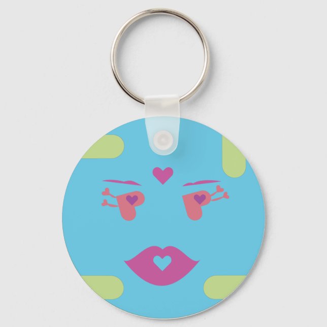 Blue Sponap Key Chain, Dilli.ai Key Ring (Front)