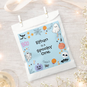 Blue Spooky One Cute Ghost Halloween 1st Birthday Favour Bags