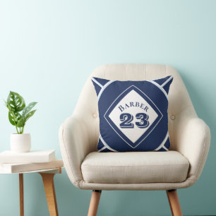 Blue Sport Theme throw pillow