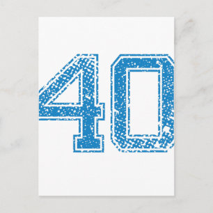Blue Sports Jerzee Number 40 Postcard