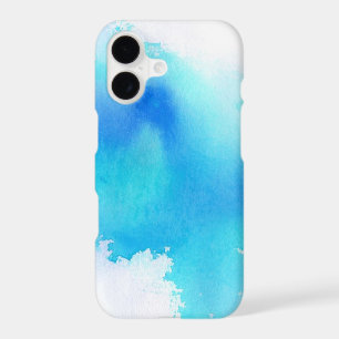 Blue spot, watercolor abstract hand painted