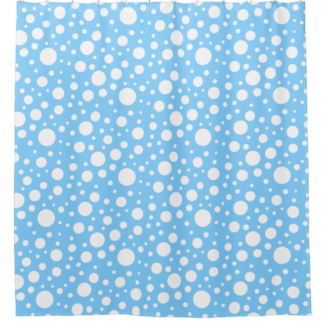 Blue Spots Shower Curtain (Front)