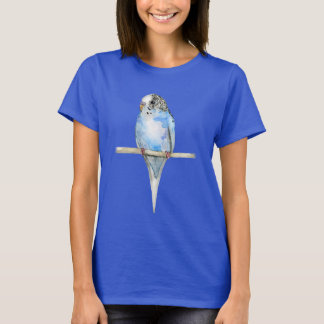 Blue spotted budgerigar watercolor T-Shirt