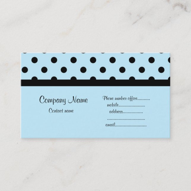 BLUE SPOTTED BUSINESS CARD (Front)