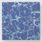 Blue Spotted Vintage Marbling with White Rivers