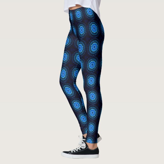 Blue Spotty Spots,  Leggings (Left)