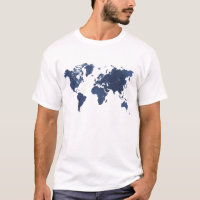 Blue Spray Painting World Map