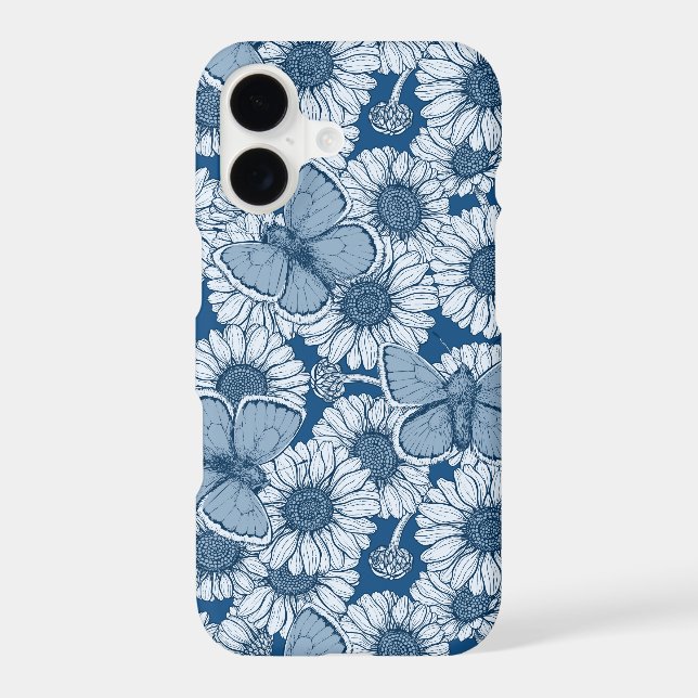 Blue spring, wild flowers, daisies (Back)