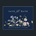 Blue Spring Wildflower Meadow  Save the Date Postcard<br><div class="desc">Capture the beauty of nature on your special day with our exquisite wildflower watercolor save the date postcard. Elegant, unique, and blooming with love. Use the text fields to personalise your design with your own wording and details. If you want to change the font style, colour or text placement, simply...</div>