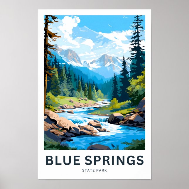 Blue Springs State Park Travel Print (Front)